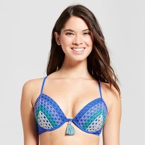 NWT Shade & Shore Light Lift Blue Swimwear Top